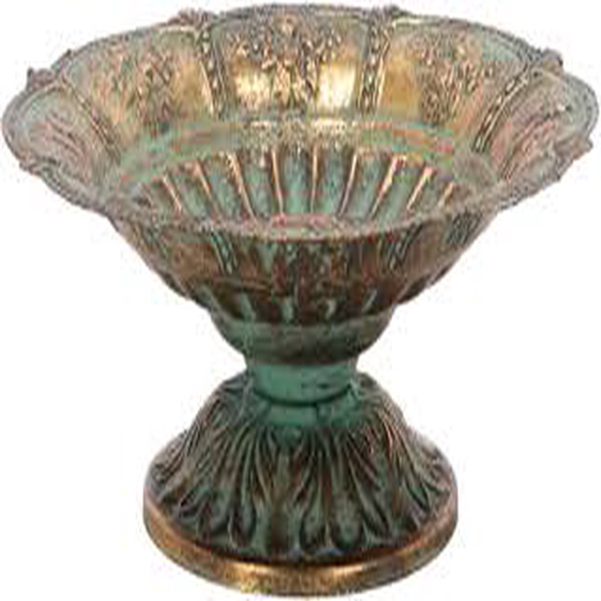 Aged Metal bird bath S