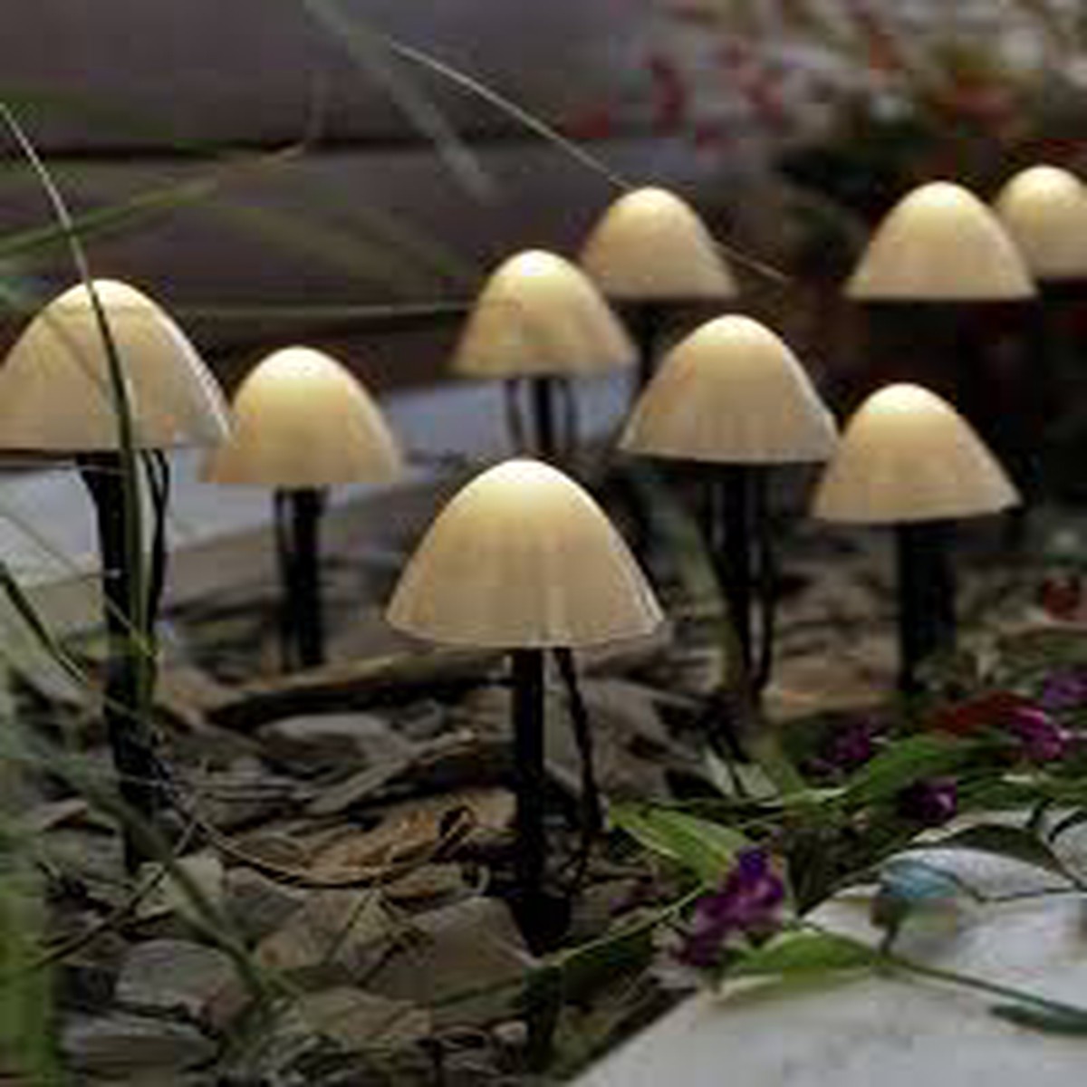 Smart Solar LumiShroom Stake Lights Set of 10